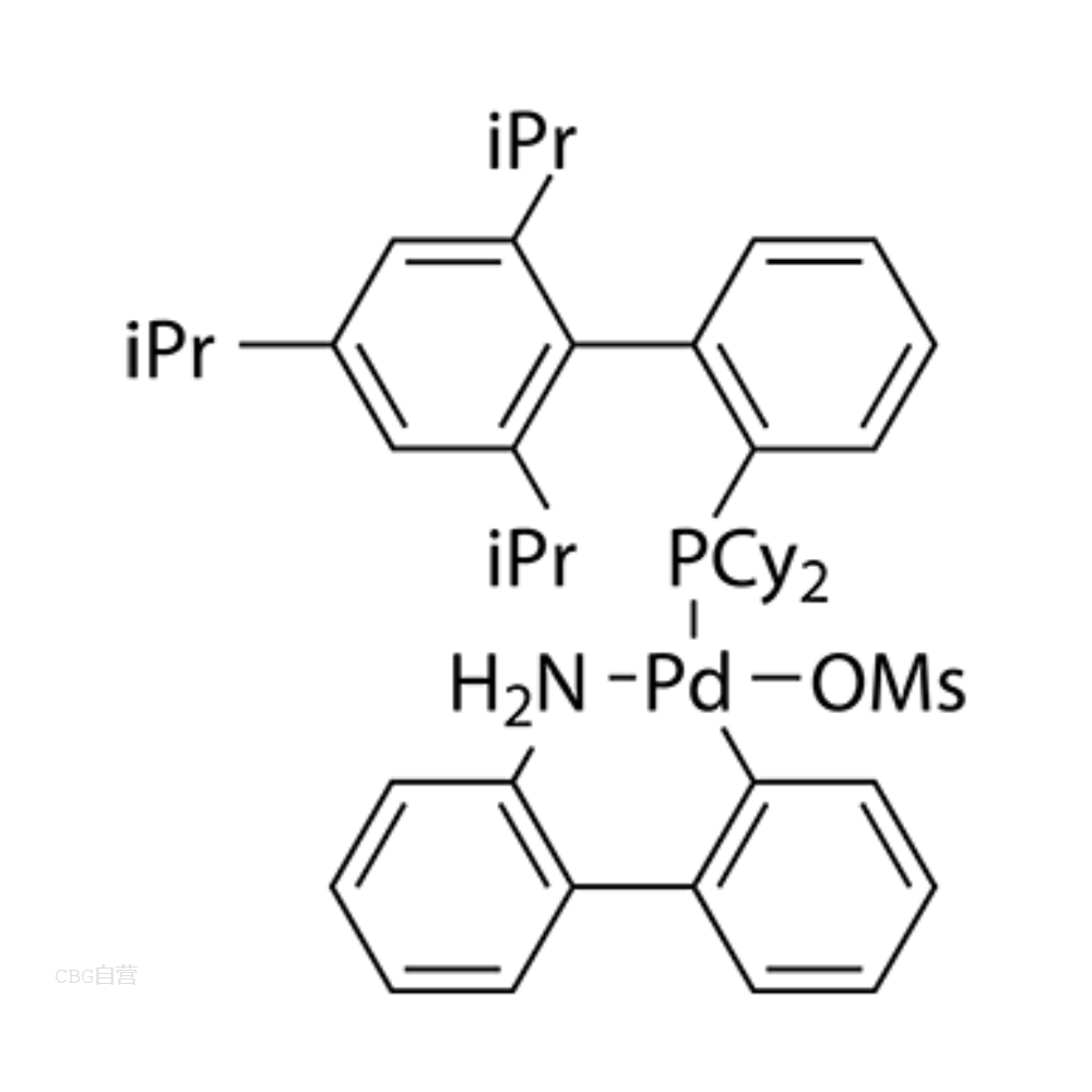 甲磺酸(2-二环己基膦-2',4',6'-三异丙基-1,1'-联苯基)(2'-氨基-1,1'-联苯-2-基)钯(II) 